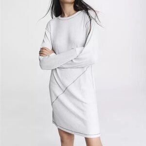 Rag & Bone Long Sleeve The Knit Ribbed Relaxed Fit Mini Dress